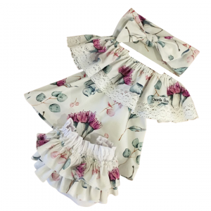 Bottle Brush Frill Bottom Set + Headband