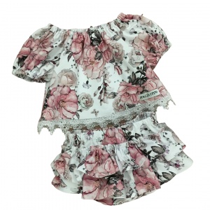 Floral Frill Bottom Set
