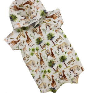 Jungle Themed Hooded Romper