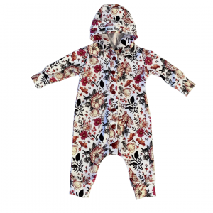 Dark Floral Hooded Romper