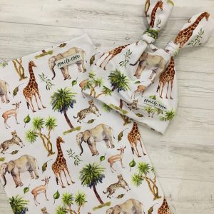 White Jungle Cocoon Swaddle
