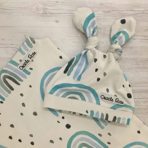 Blue Rainbow Cocoon Swaddle