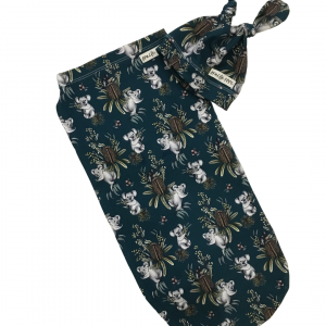 Navy Koala Cocoon Swaddle