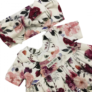 White Rose Day Dress + Headband
