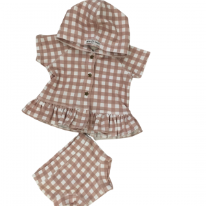 Blush Check Bloomer Set