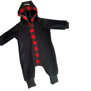 Black/Red Cord Romper