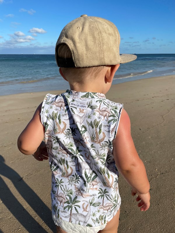 Billy on a printed cloth