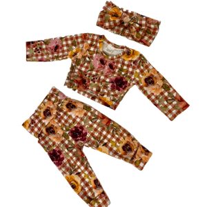 Checkered Poppy Outfit + Headband