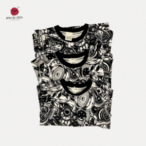 Black and White Bike Graffiti Long Sleeve Tee