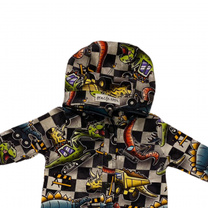 Chequered Dinobot Hooded Rompers