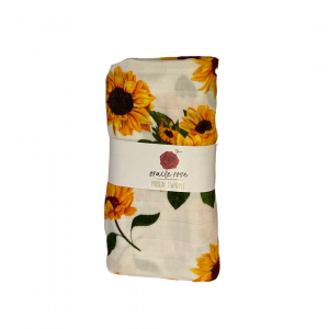 Sunflower Muslin Swaddle