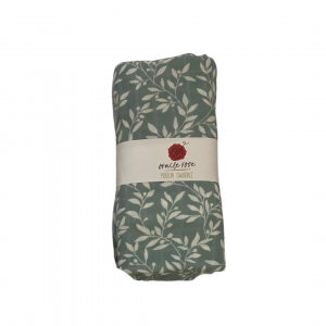 White Eucalyptus Leaves Muslin Swaddle