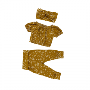 Deep Mustard Polka Set