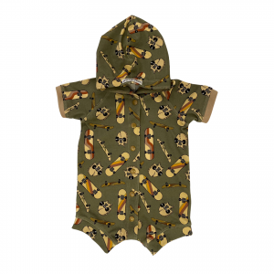 Moss Green Skater Romper