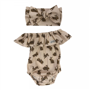 Leopard Bunnies Romper Set