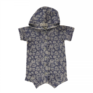 Denim Coloured Leopard Romper