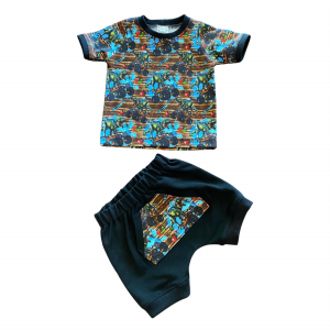 Arctic Blue Dinosaur Shirt and Shorts