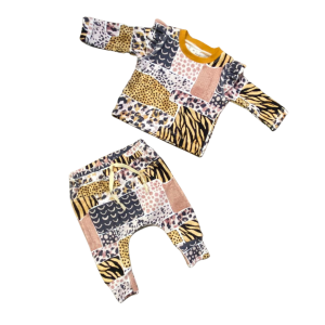 Abstract Top and Pants Set