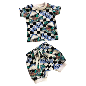 Checkered Shark Summer Set