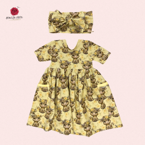 Little Calf and Daffodils Dress