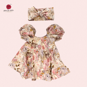 Wombats, Koalas and Parrots Floral Dress
