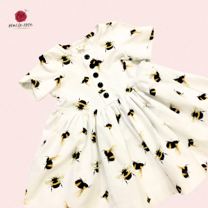 White Bumble Bee Day Dress