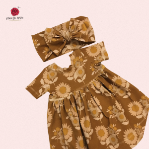 Sunflower Day Dress + Headband