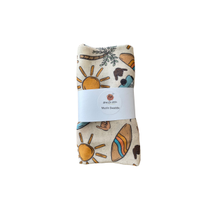 Summer Bus Muslin Swaddle