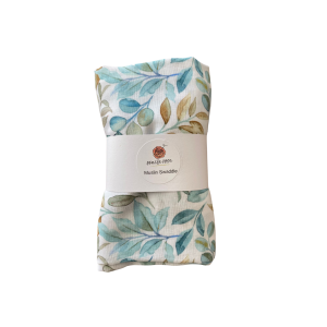 Blue Bush Muslin Swaddle