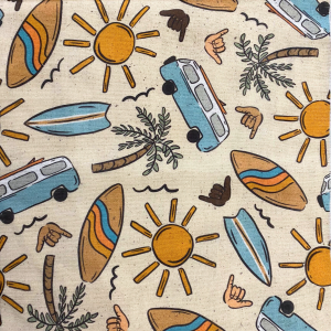 Summer Bus Muslin Swaddle