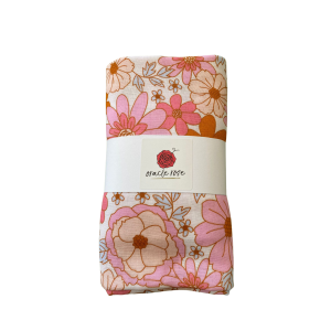 Blush Flora Muslin Swaddle
